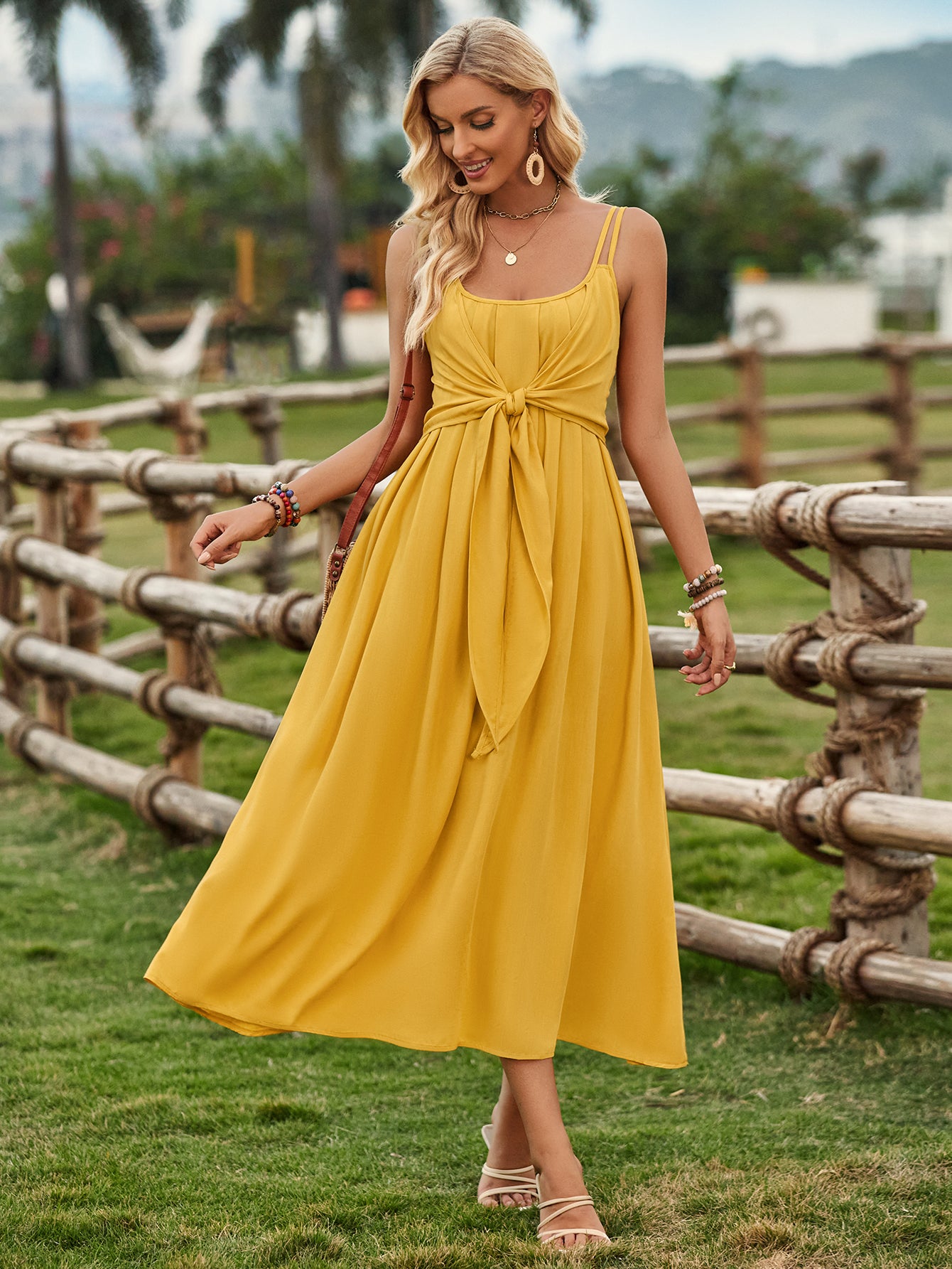 Summer 2024 Midi Tie-Waist Dress