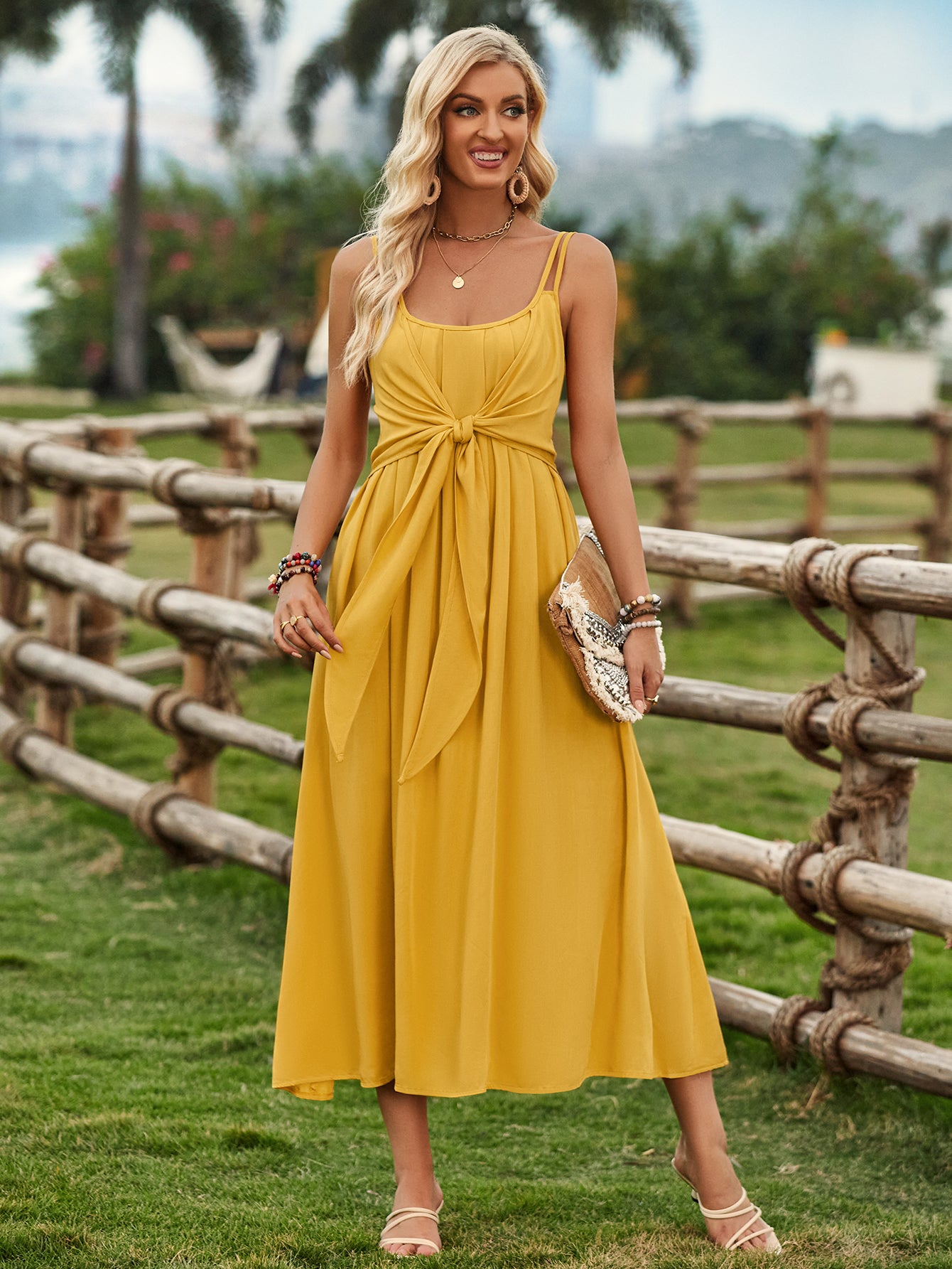 Summer 2024 Midi Tie-Waist Dress