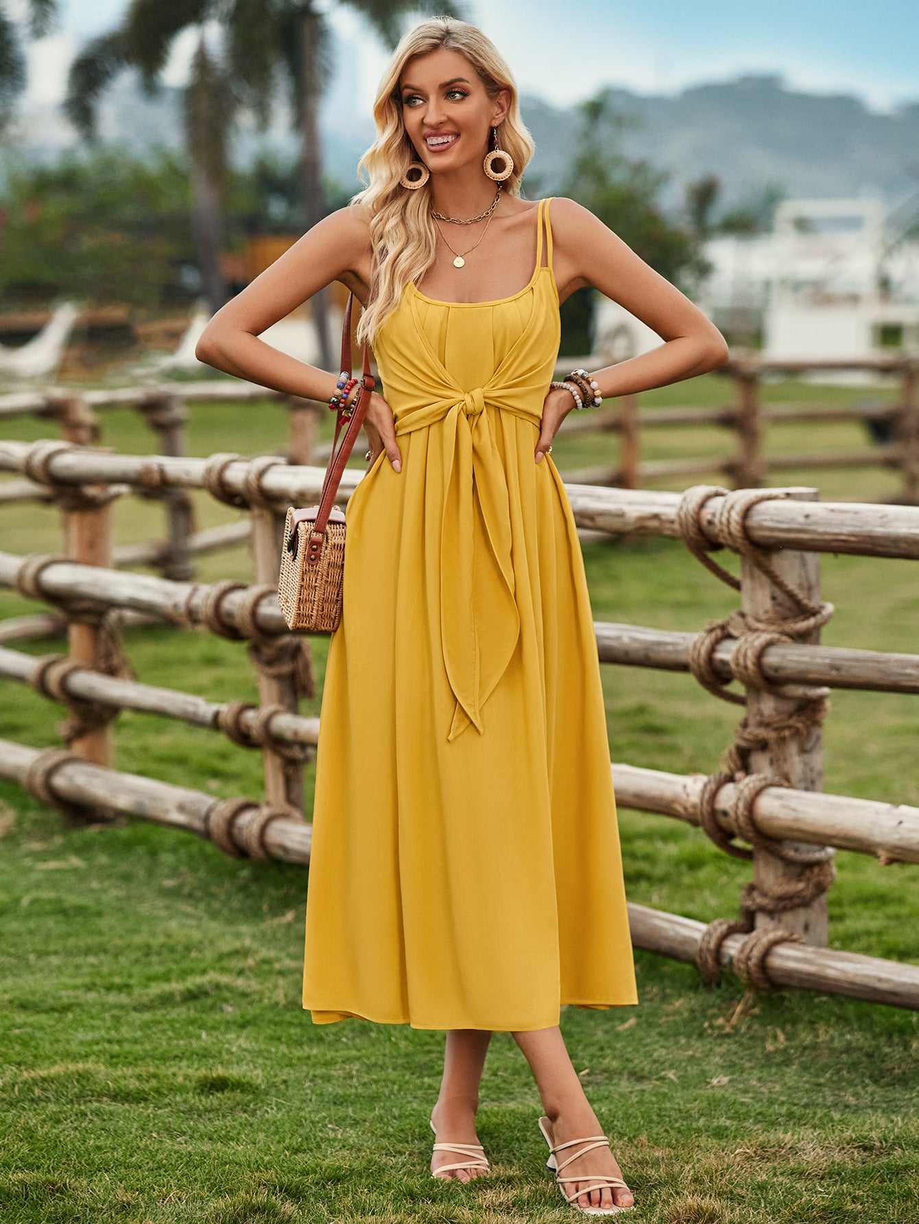 Summer 2024 Midi Tie-Waist Dress