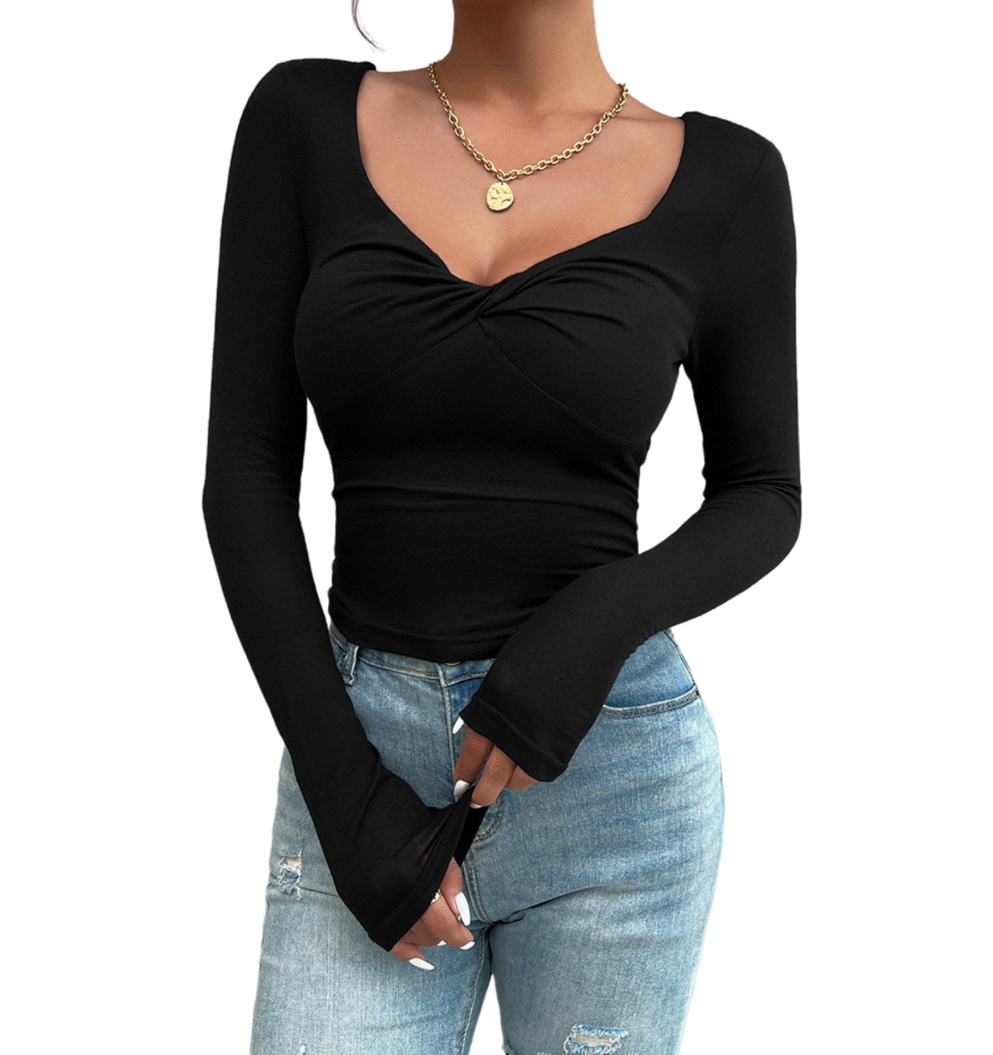 Galocmo 2024 Women Long Sleeve Tops