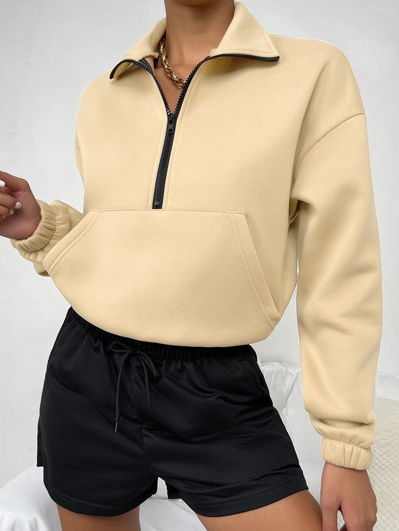 Half-zip casual sports jacket