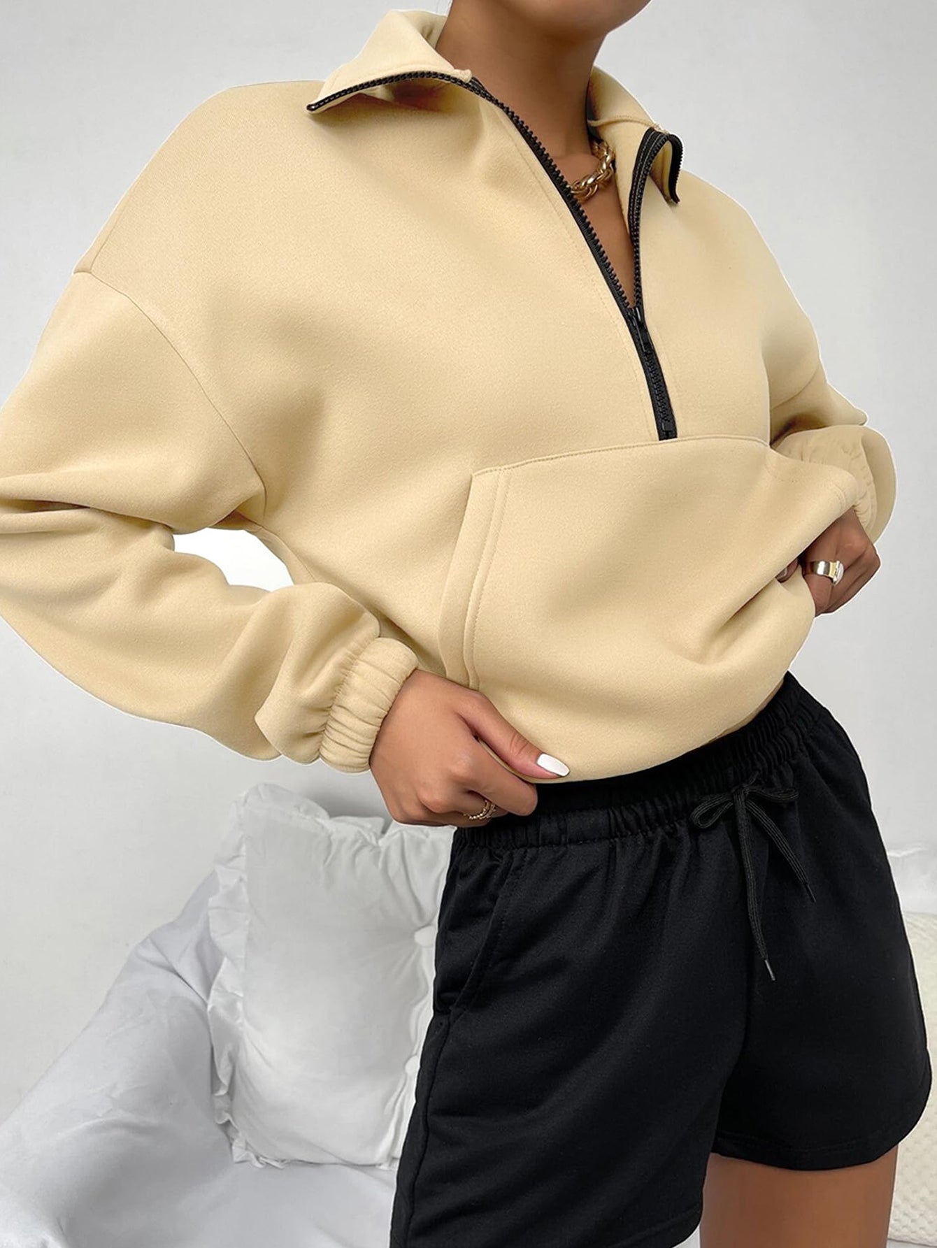 Half-zip casual sports jacket