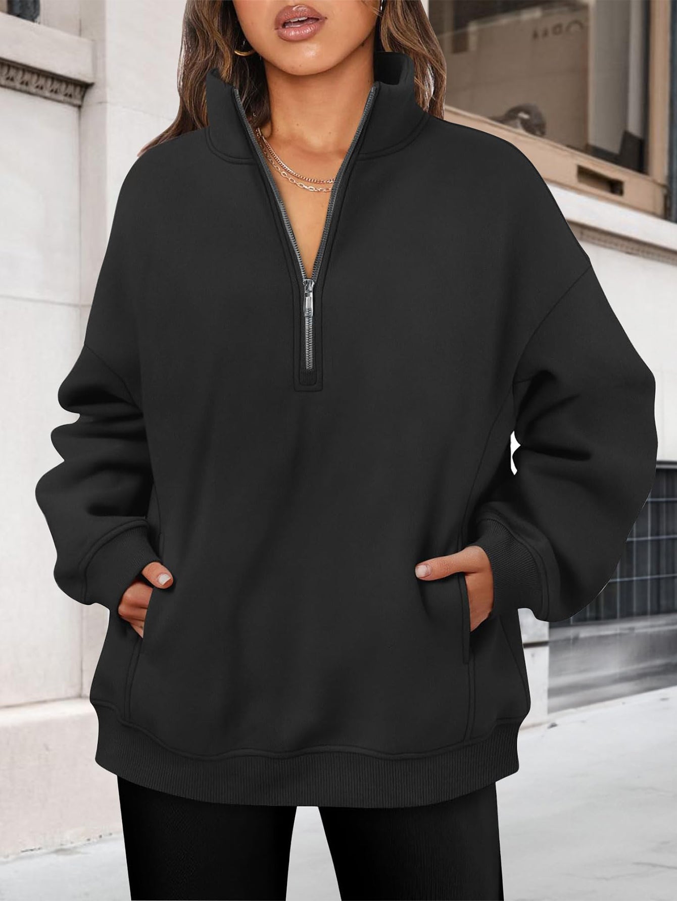 Casual Half-Zip Sweatshirt