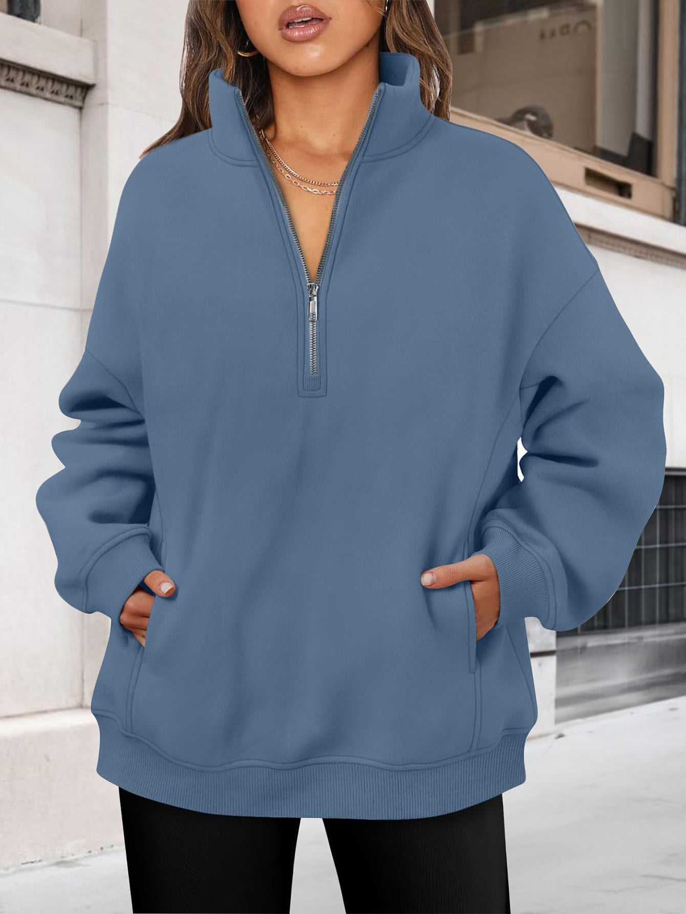 Casual Half-Zip Sweatshirt