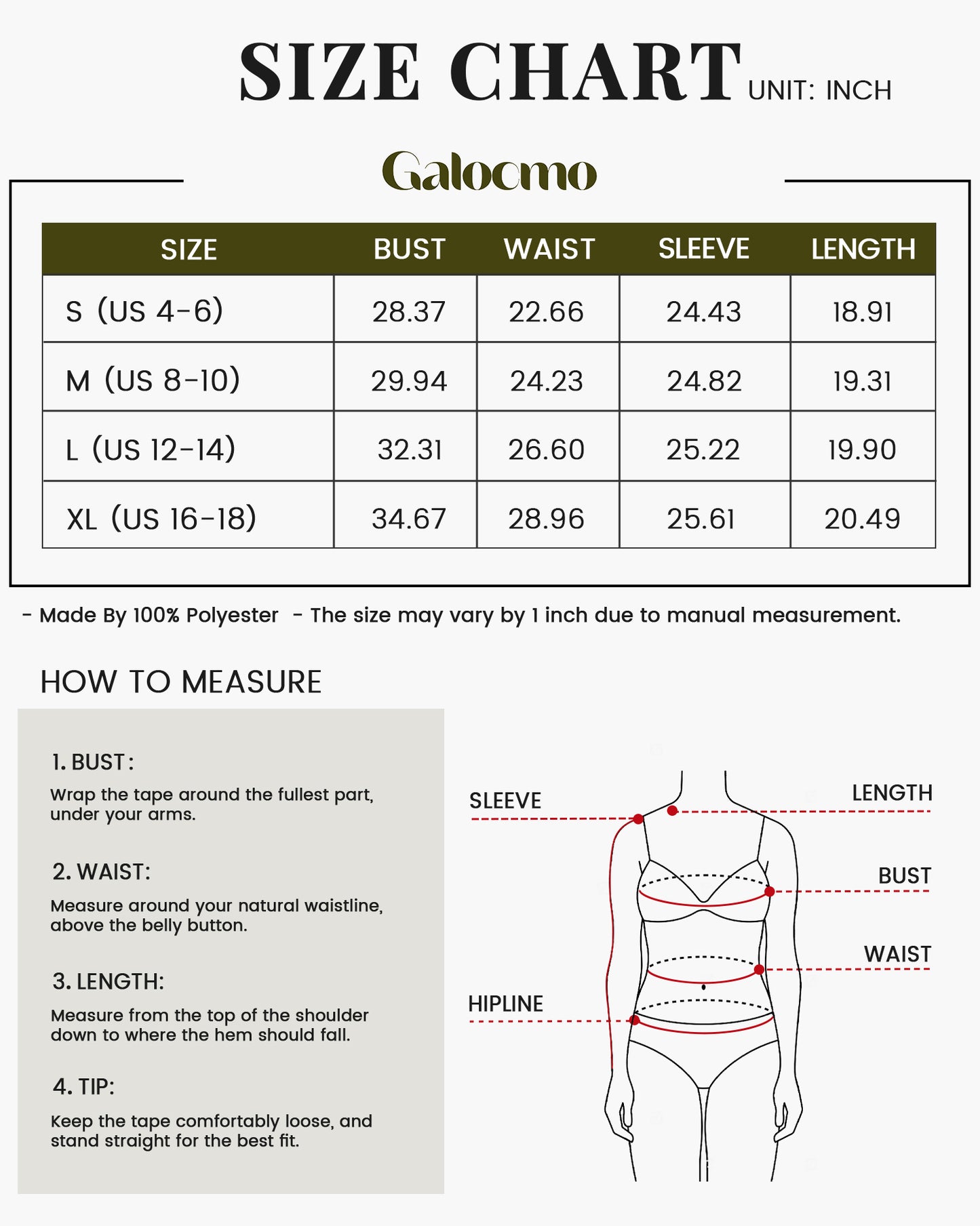 Galocmo 2024 Women Long Sleeve Tops