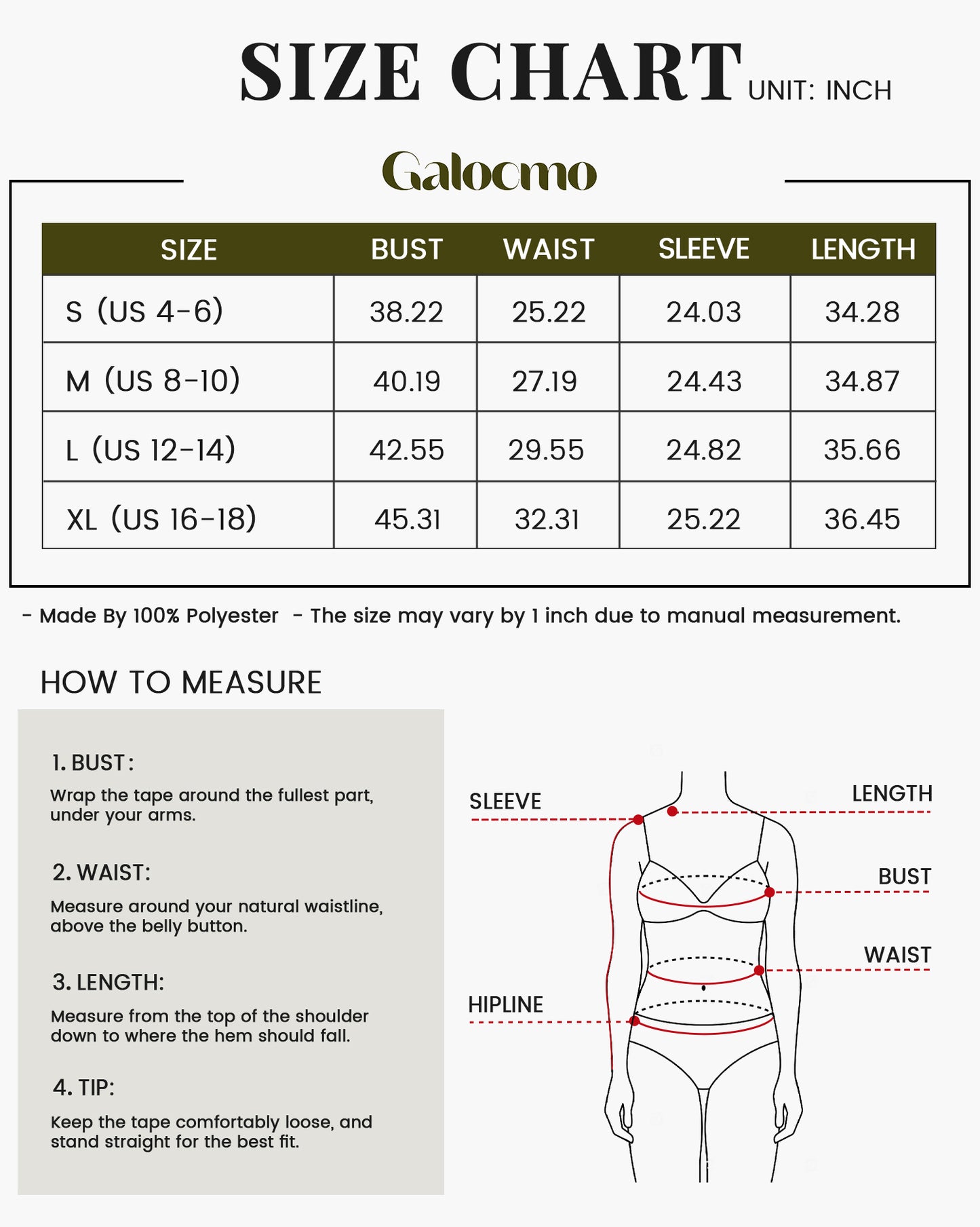 Galocmo 2024 Women's Casual Dressy Tops,