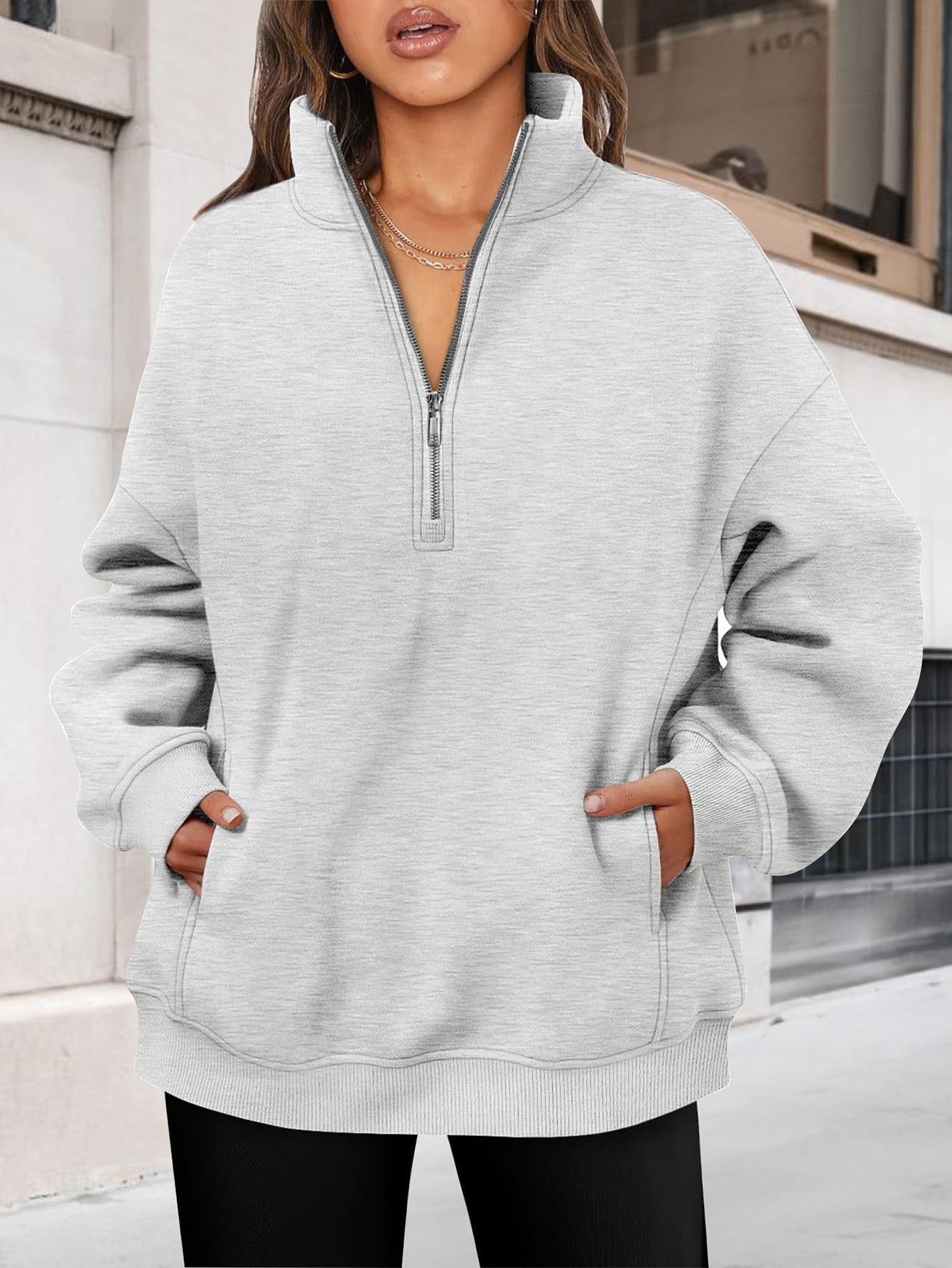 Casual Half-Zip Sweatshirt