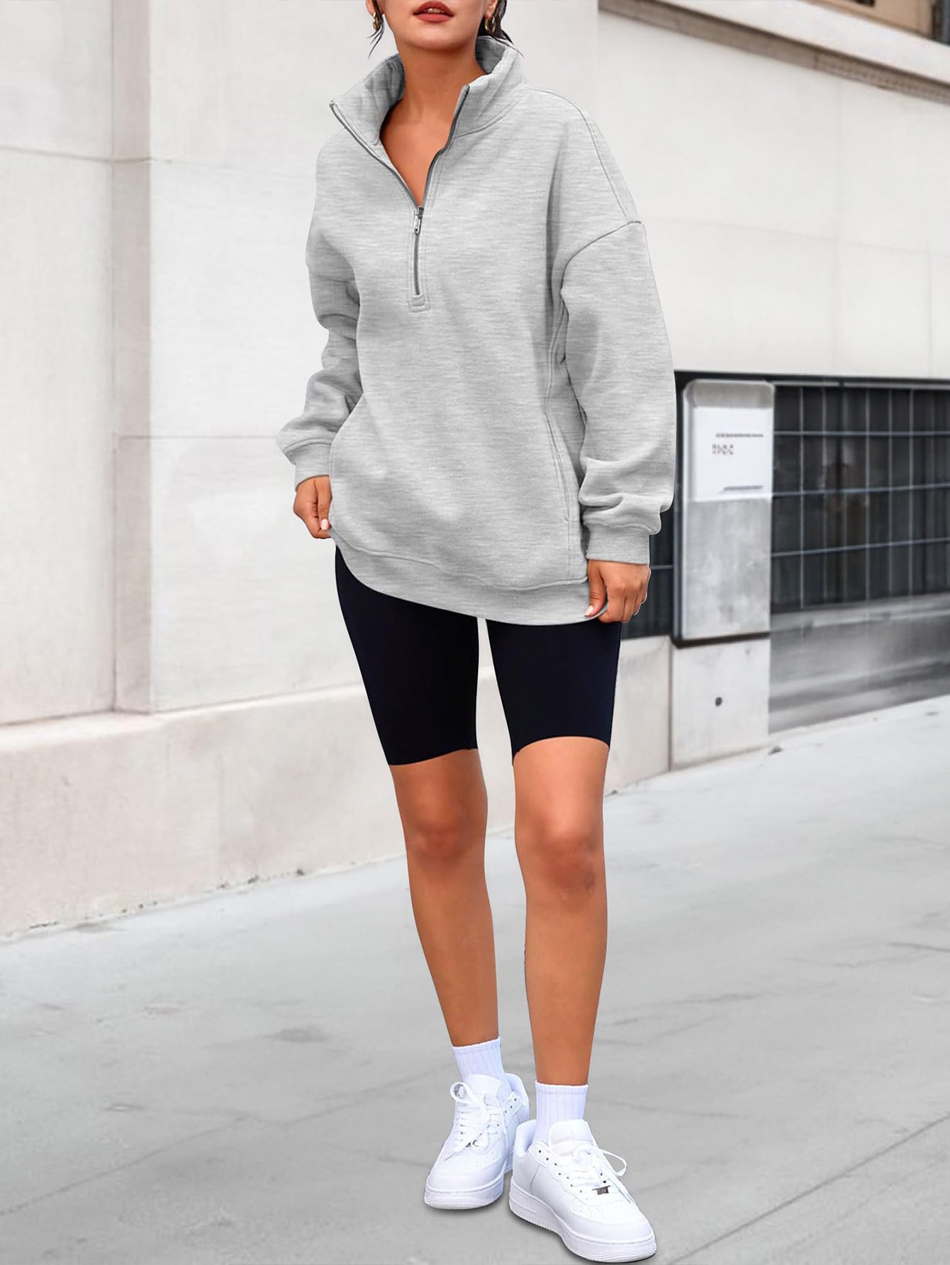 Casual Half-Zip Sweatshirt