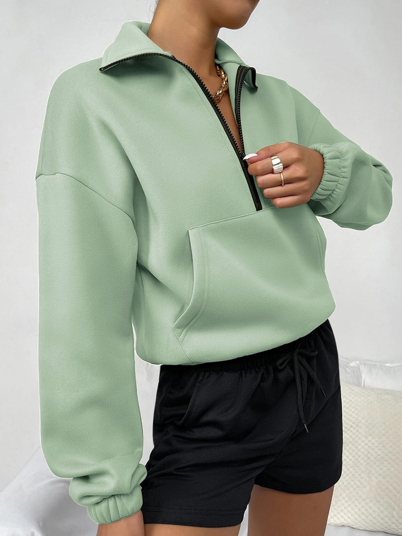 Half-zip casual sports jacket