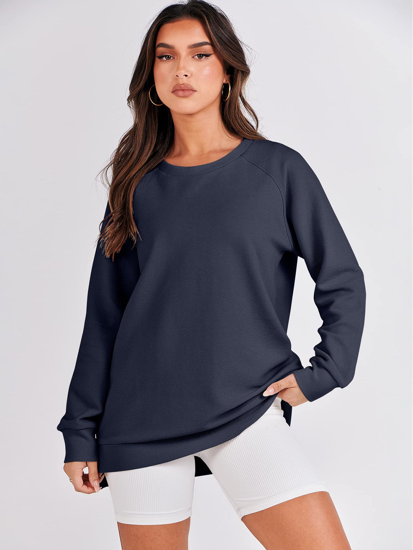 Side Zipper Casual Sweatshirt