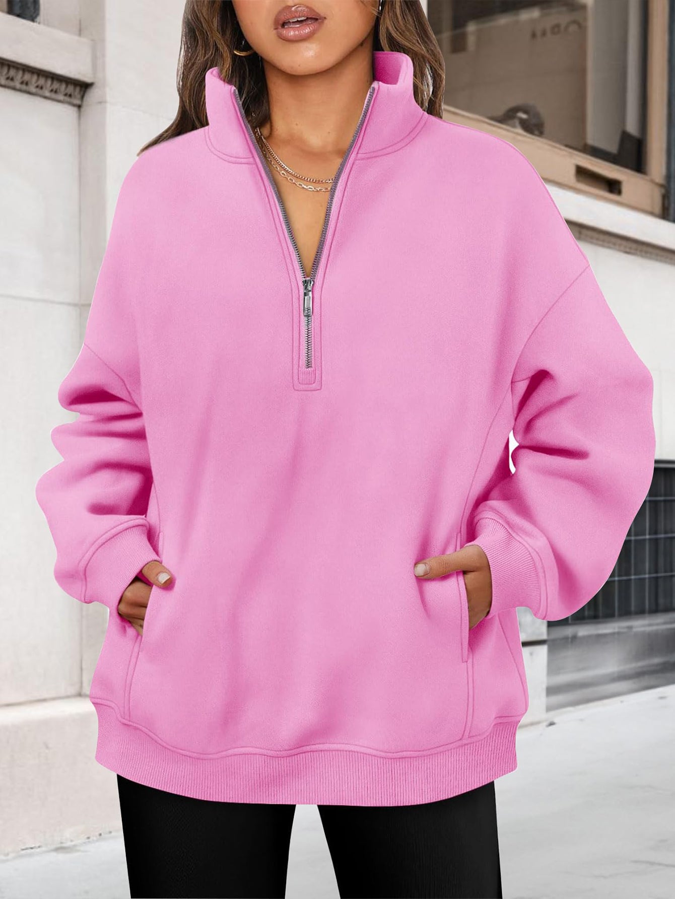 Casual Half-Zip Sweatshirt