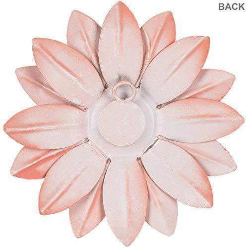 3D Metal Succulent Wall Decor Pink Hand Painted Hanging Metal Flowers 7.5x7.5x1.5 inch Wall Decor for Living Room Bedroom Kitchen Bathroom Flower Wall Art for Indoor Outdoor Decor