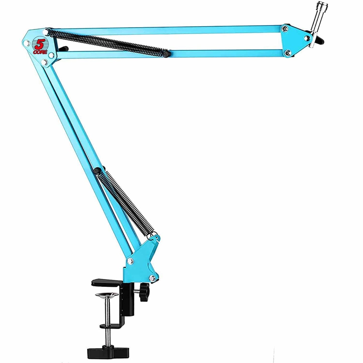 5 Core Mic Arm Adjustable Boom Microphone Stand Desk Mount Heavy Duty Brazo Para Microfono for Condenser Dynamic Mics - MS ARM BLU