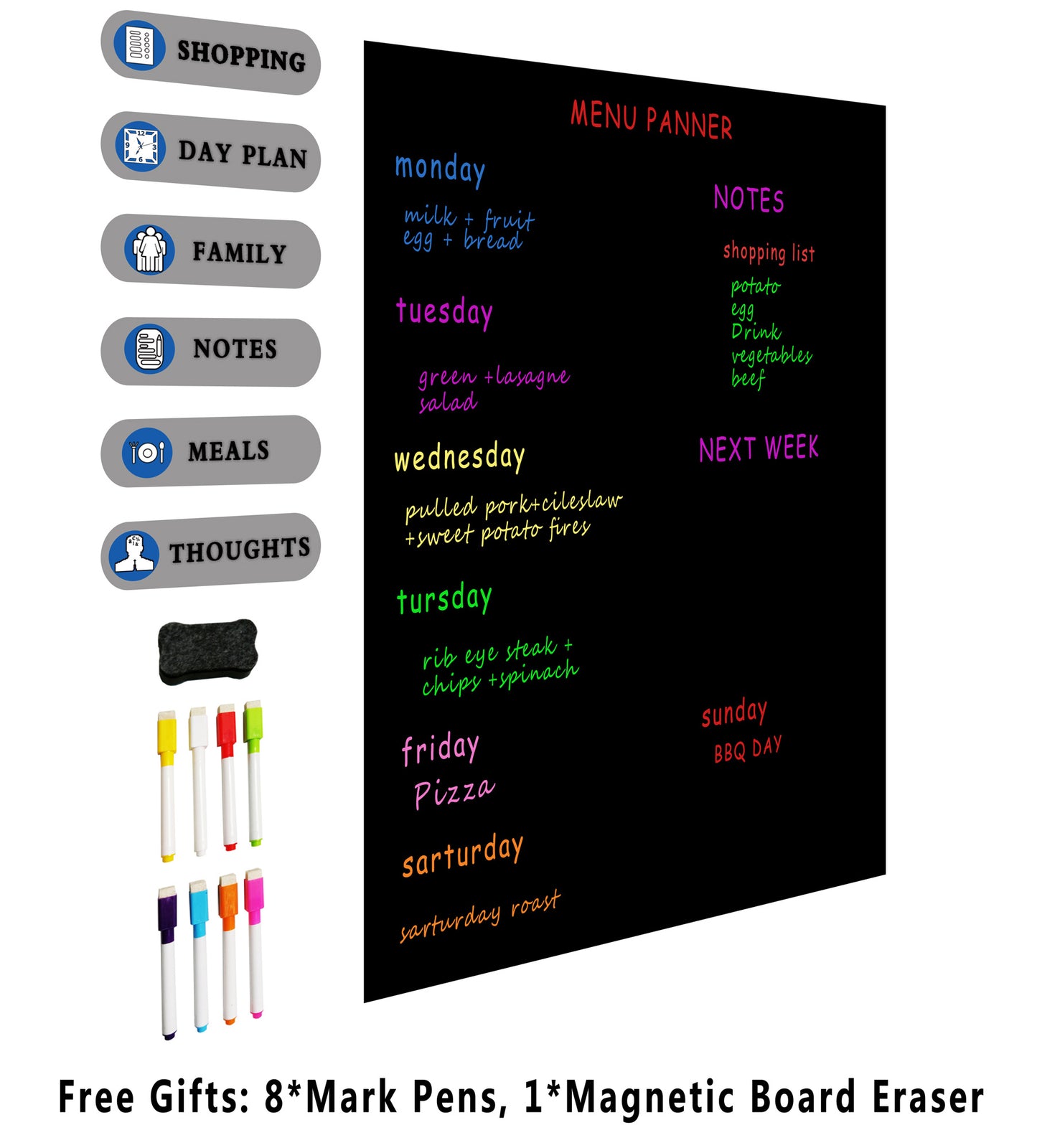 Mock Chalk - Magnetic Dry Erase Board