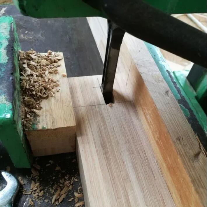 Square Hole Saw Auger Drill Bit Cut Mortising Chisel Woodworking Tool Set
