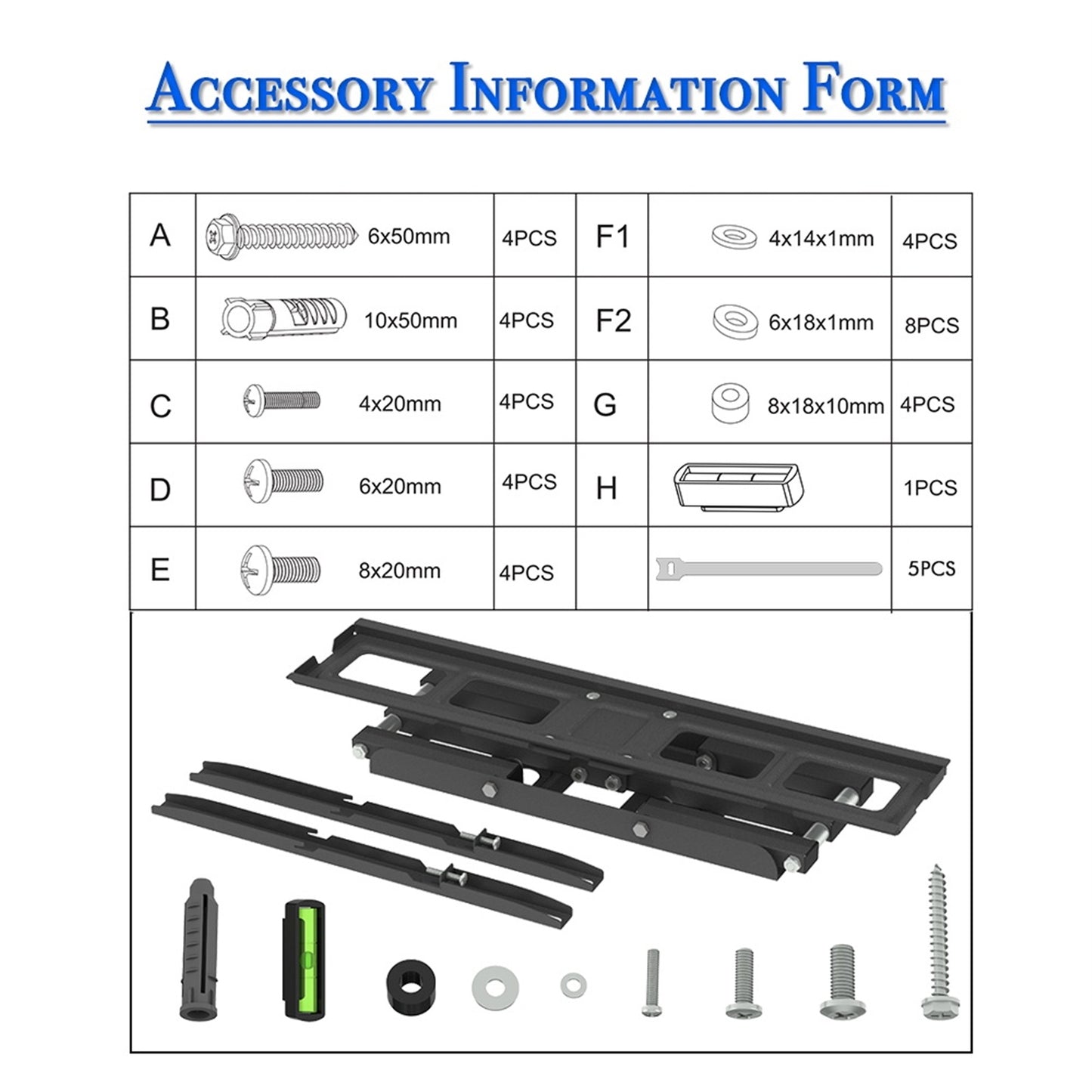 32-70 Inch Double Pendulum Large Base TV Stand Tmds-101 Bearing 50Kg/Vese600*400/Upper And Lower-10~ 10°