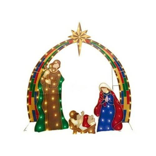 Tinsel Nativity Scene Home Decor Christmas Decoration Wedding
