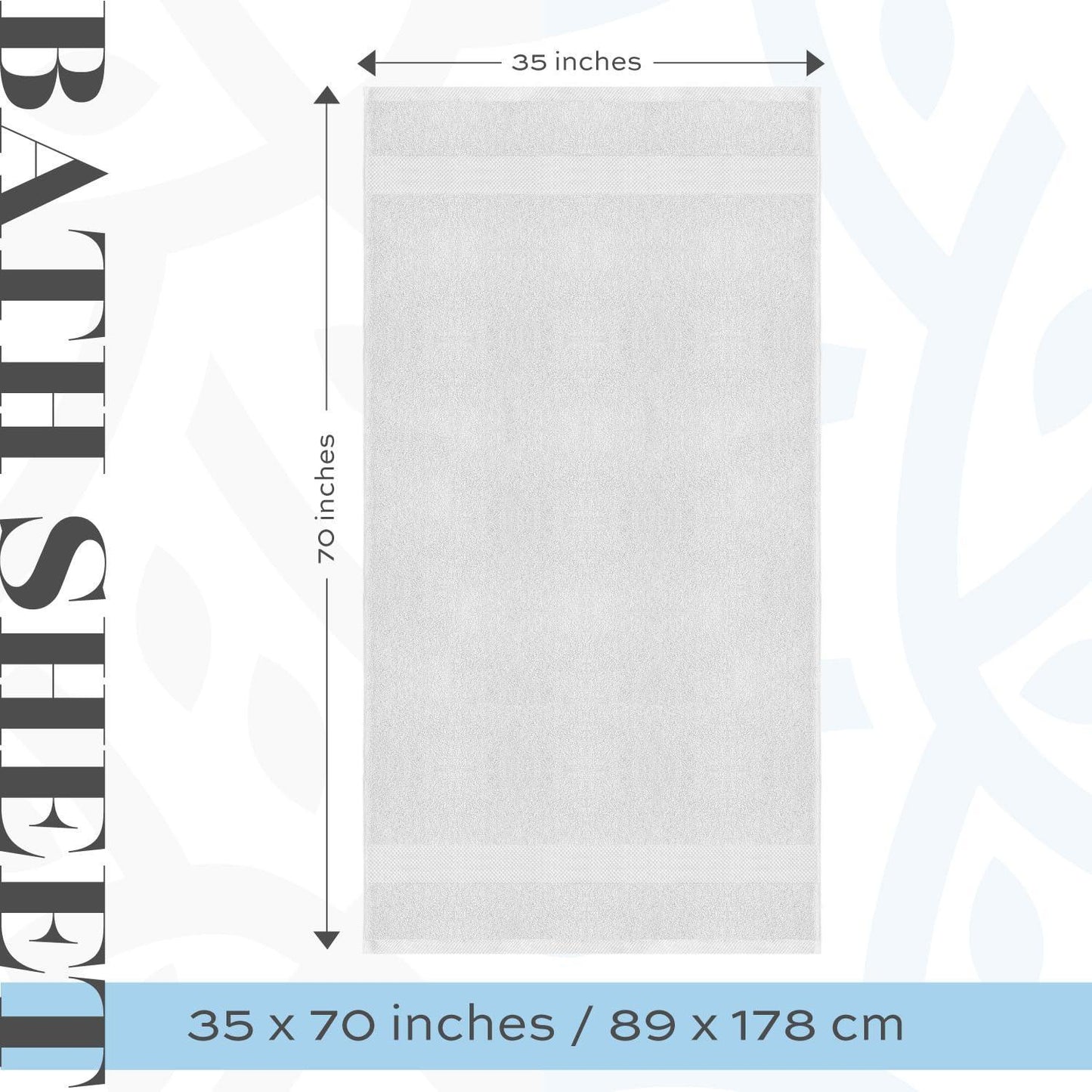 2 Pack Luxury Soft Bath Sheet Towels 650 GSM Cotton Bath Towels Extra Large 35x70 in | Highly Absorbent and Quick Dry