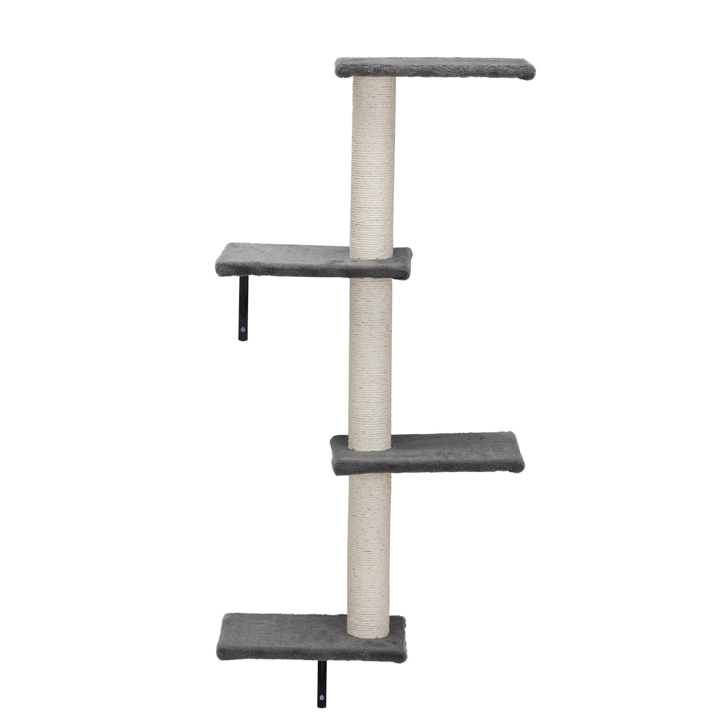 5 Pcs Wall Mounted Cat Climber Set; Floating Cat Shelves and Perches; Cat Activity Tree with Scratching Posts; Modern Cat Furniture