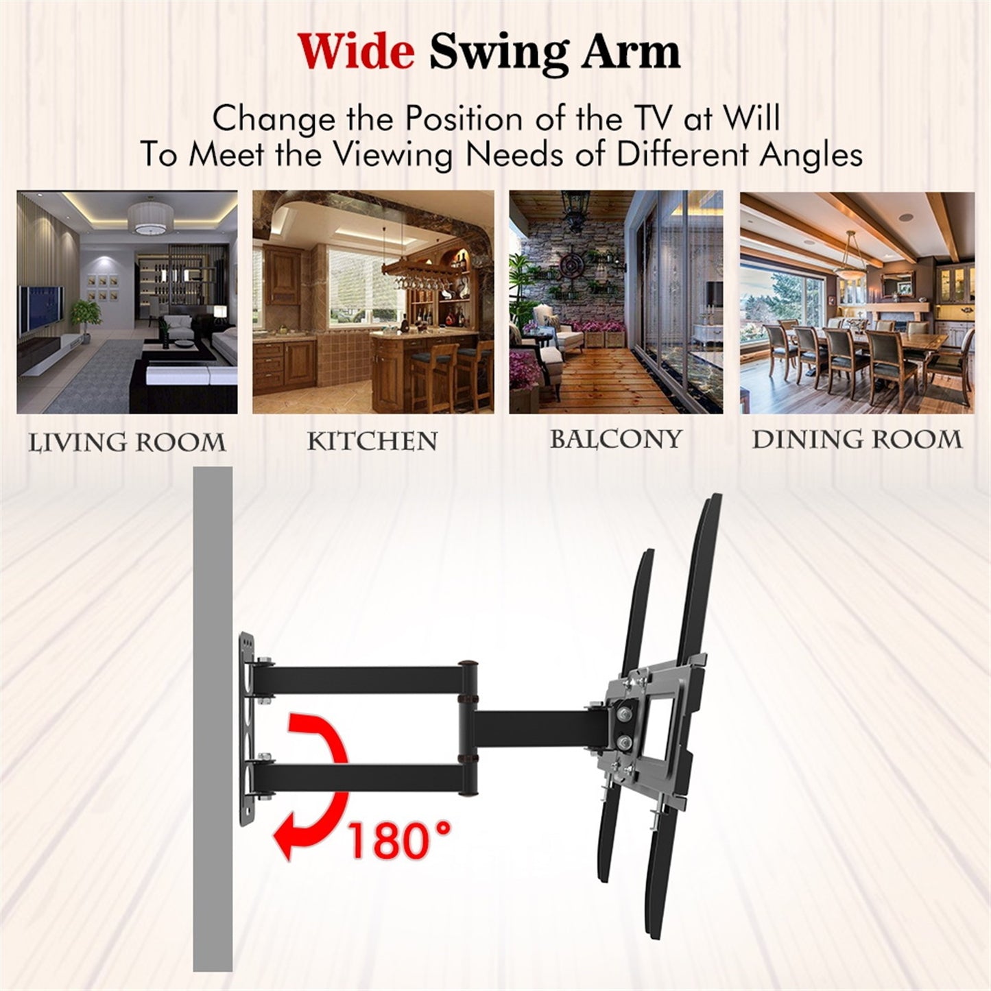 32-65" Single Pendulum Small Base TV Stand Tmxd-103 Bearing 35KG / VESE400*400 / Up And Down -10~ 10°