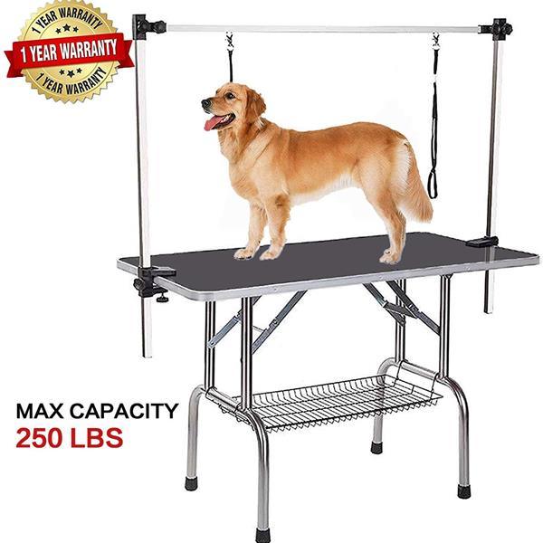 36" Professional Dog Pet Grooming Table Adjustable Heavy Duty Portable w/Arm & Noose & Mesh Tray