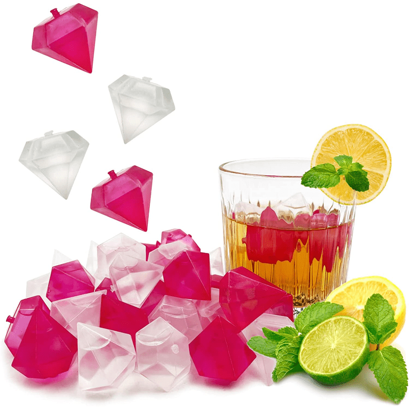 24pcs Reusable Ice Cube; Plastic Ice Cubes; Quick-Freeze Easy-to-Clean Refreezable Fake Ice Cubes For Making Cold Appealing Drinks; Lunch Bags; Coolers