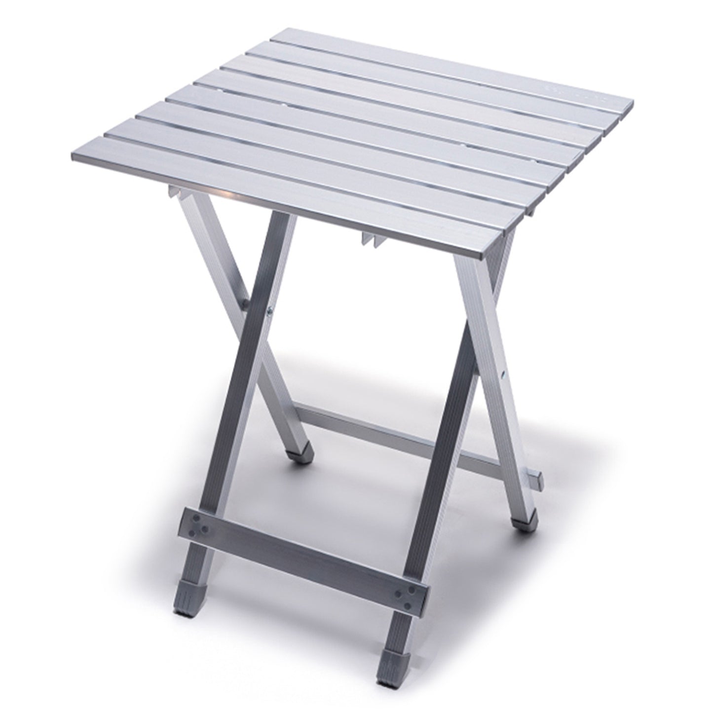 SUNNYFEEL Folding Camping Table - Lightweight Aluminum Portable Picnic Table, 18.5x18.5x24.5 Inch for Cooking, Beach, Hiking, Travel, Fishing, BBQ, Indoor Outdoor Small Foldable Camp Tables