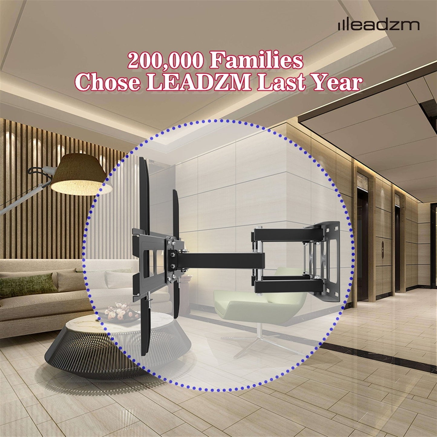 32-70 Inch Double Pendulum Large Base TV Stand Tmds-101 Bearing 50Kg/Vese600*400/Upper And Lower-10~ 10°