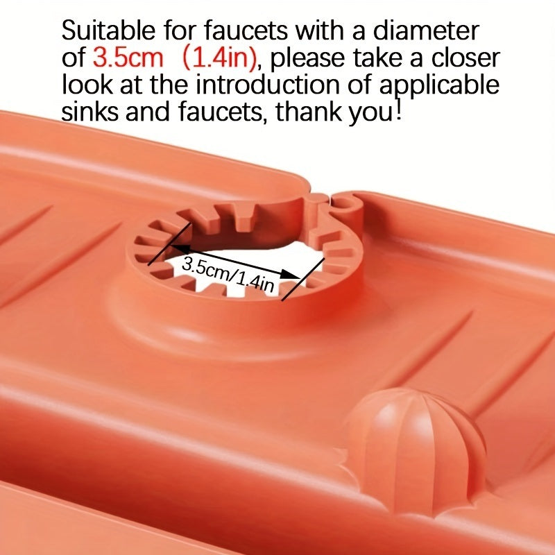 1pc Splash Guard For Sink Faucet; 10.63\"x5.51\"; Faucet Drain Rack; Super Absorbent Fast Drying Mat Sink Gadgets; Drip Catcher For Kitchen; Drain Storage Rack For Kitchen Rag And Sponge Brush