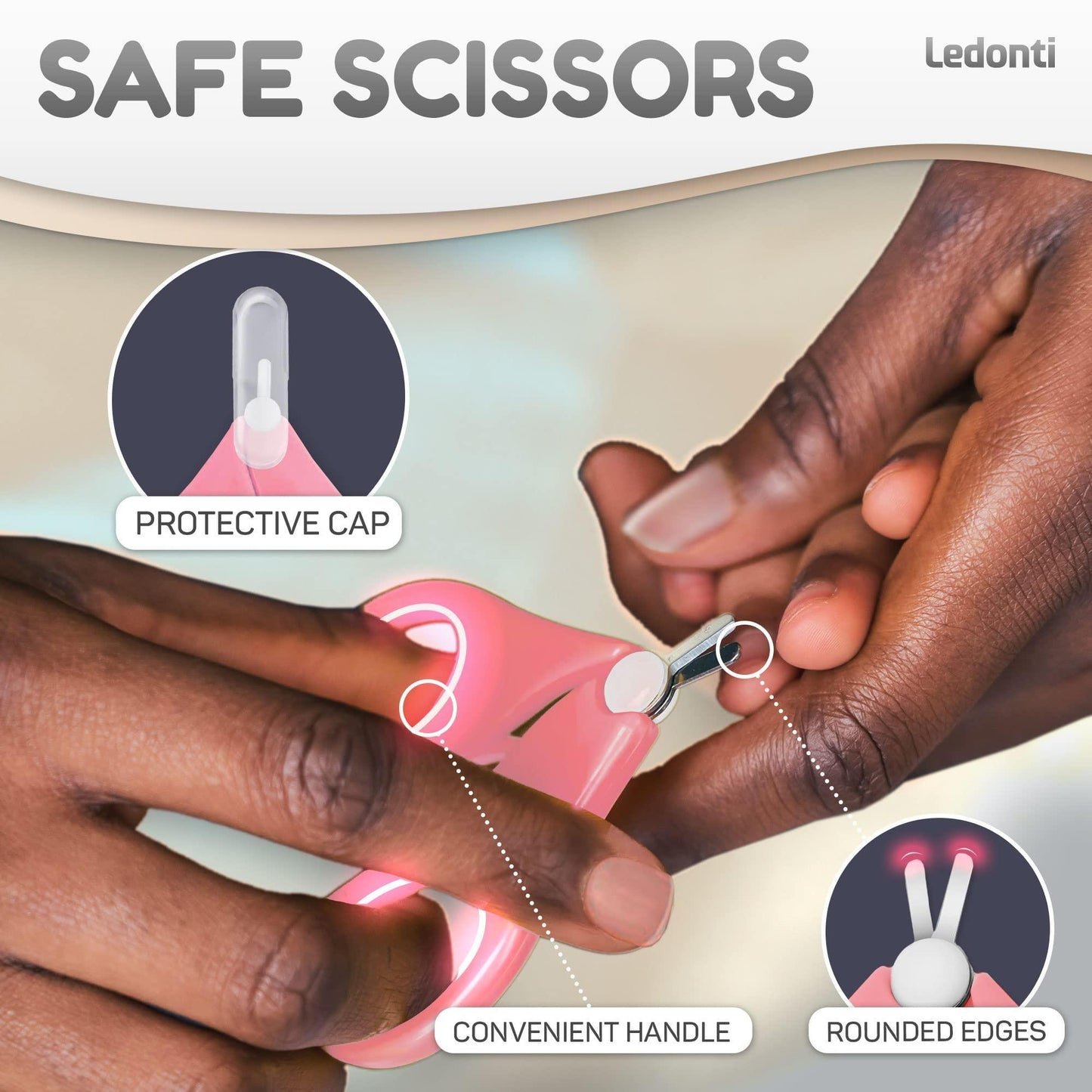 Pink Rechargeable Baby Nail Clippers Baby Nail Trimmer Electric w Led Light for Newborn Infant Toddler Kids Baby Manicure Fingernail Care Set w Scissors Baby Essentials Must Haves Grinder Cutter