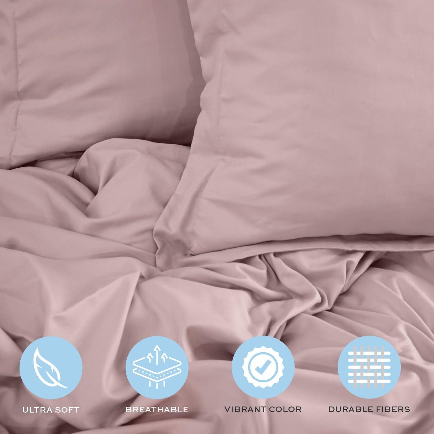 Pink Duvet Cover Queen Size Microfiber Duvet Cover with Zipper Duvet Cover Set of 1 Down Comforter Cover with 2 Pillow Shams Luxury Comforter Cover Queen Size | Comforter Not Included