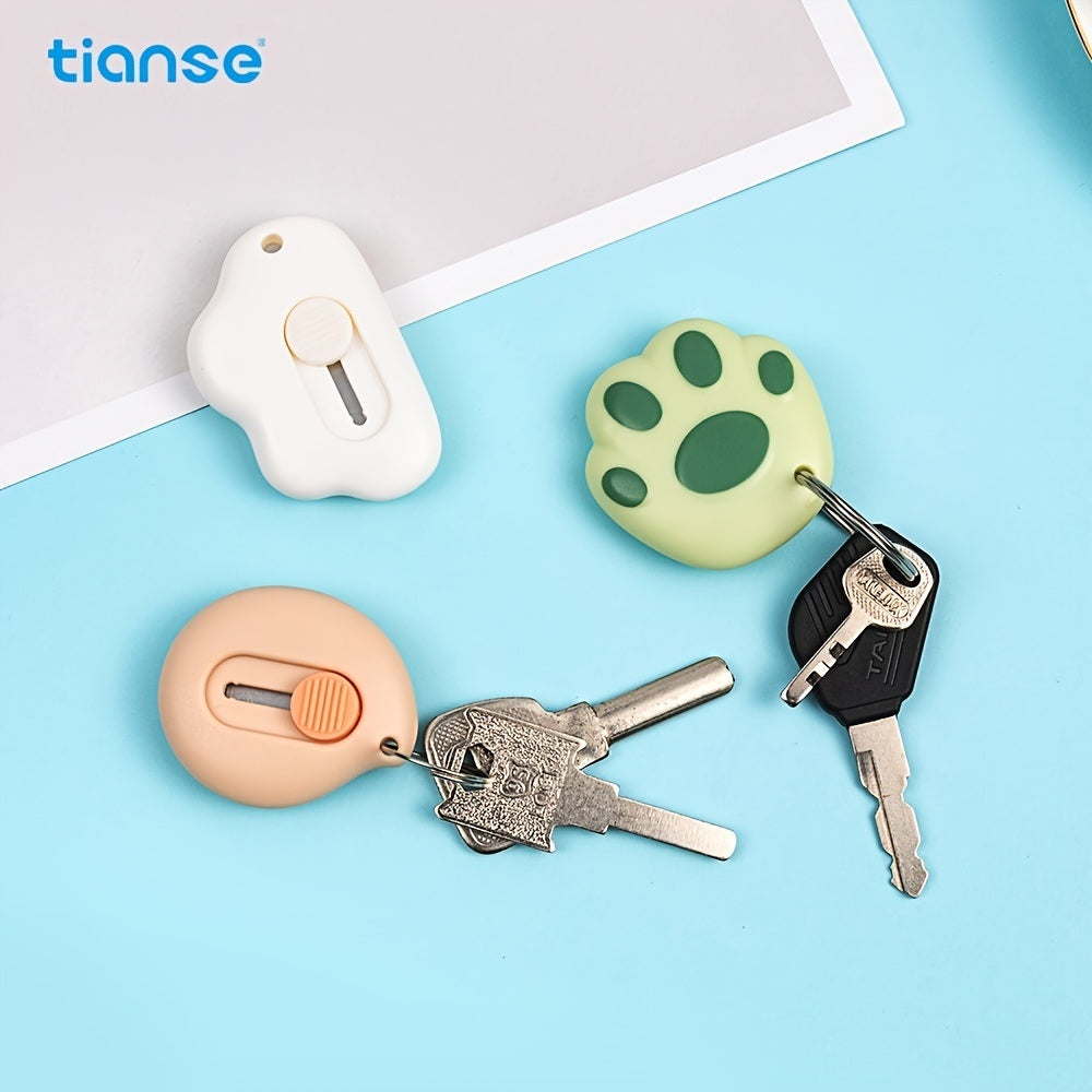 1pc TIANSE Mini Retractable Cloud Shaped Utility Knife Art Knife With Alloy Steel Splicing Knife Portable Letter Opener For Cutting Paper Cardboard Office School Stationery Tools