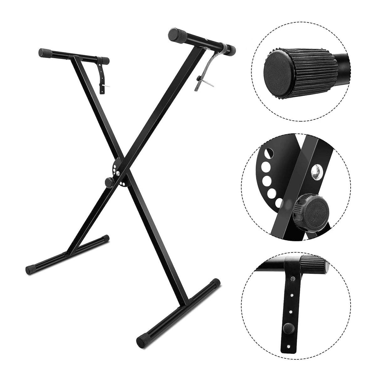 5 Core Keyboard Stand Adjustable Digital Electric Piano Synthesizer Music Stands For 61 76 88 Keys - KS 1X