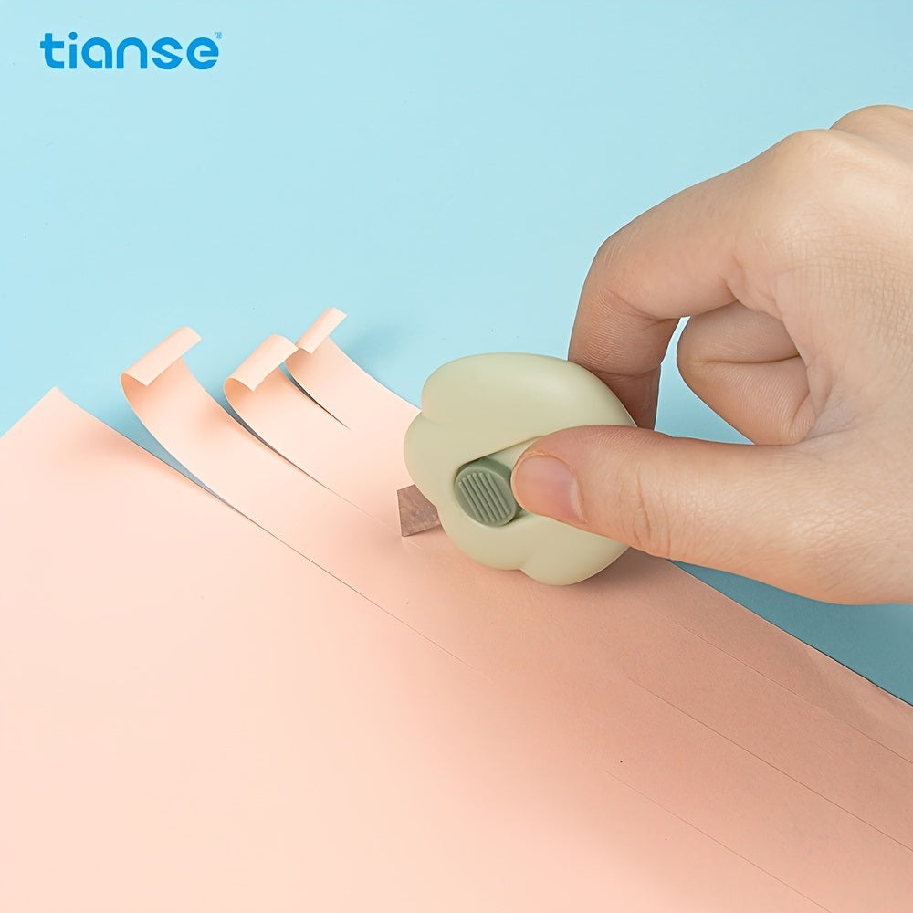 1pc TIANSE Mini Retractable Cloud Shaped Utility Knife Art Knife With Alloy Steel Splicing Knife Portable Letter Opener For Cutting Paper Cardboard Office School Stationery Tools