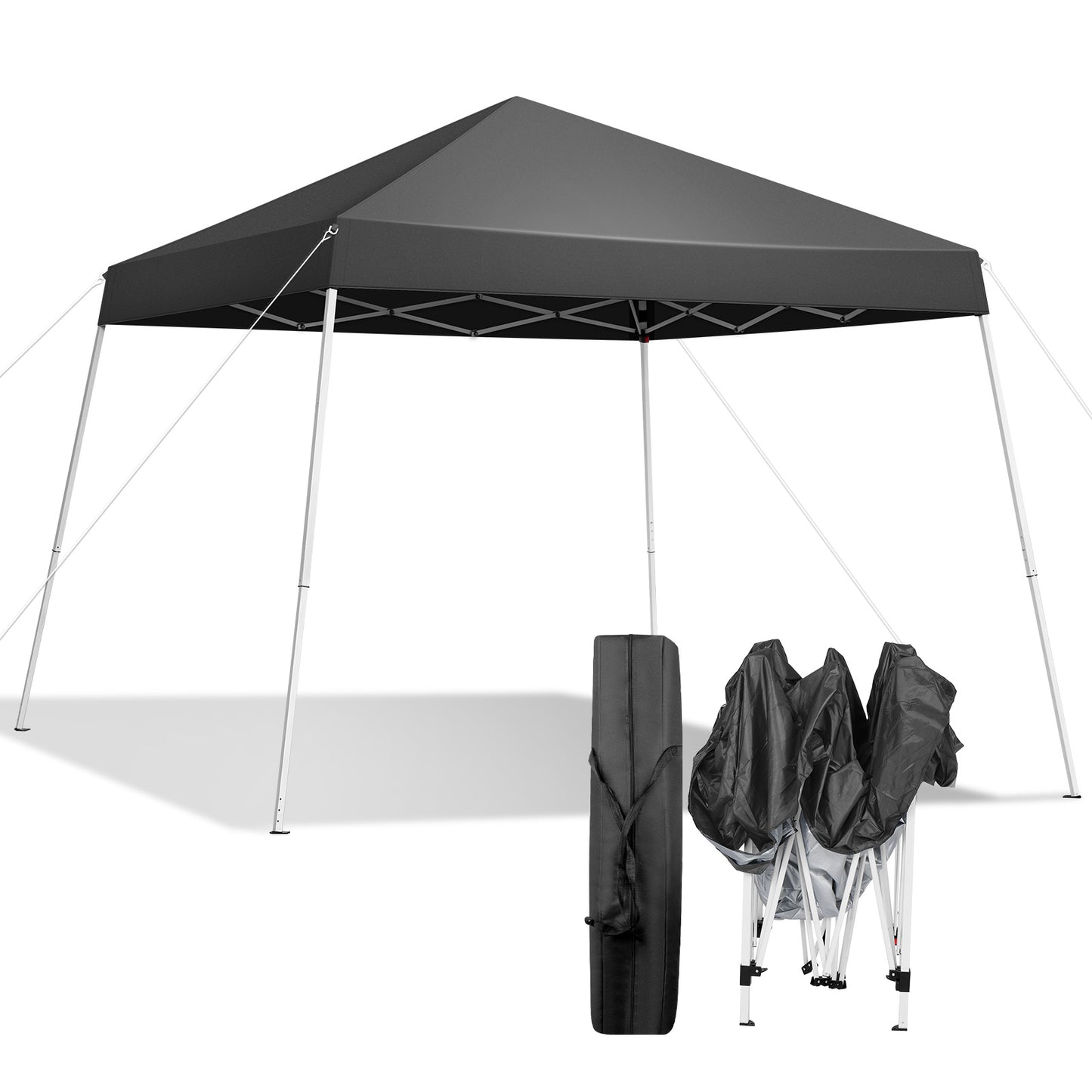 8X8ft dark grey, beveled, non-woven, Folding Shed, Oxford cloth, spray iron pipe, portable