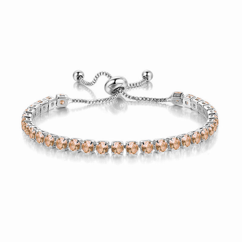 Colored Zircon Bracelet Women's Full Diamond Crystal Jewelry