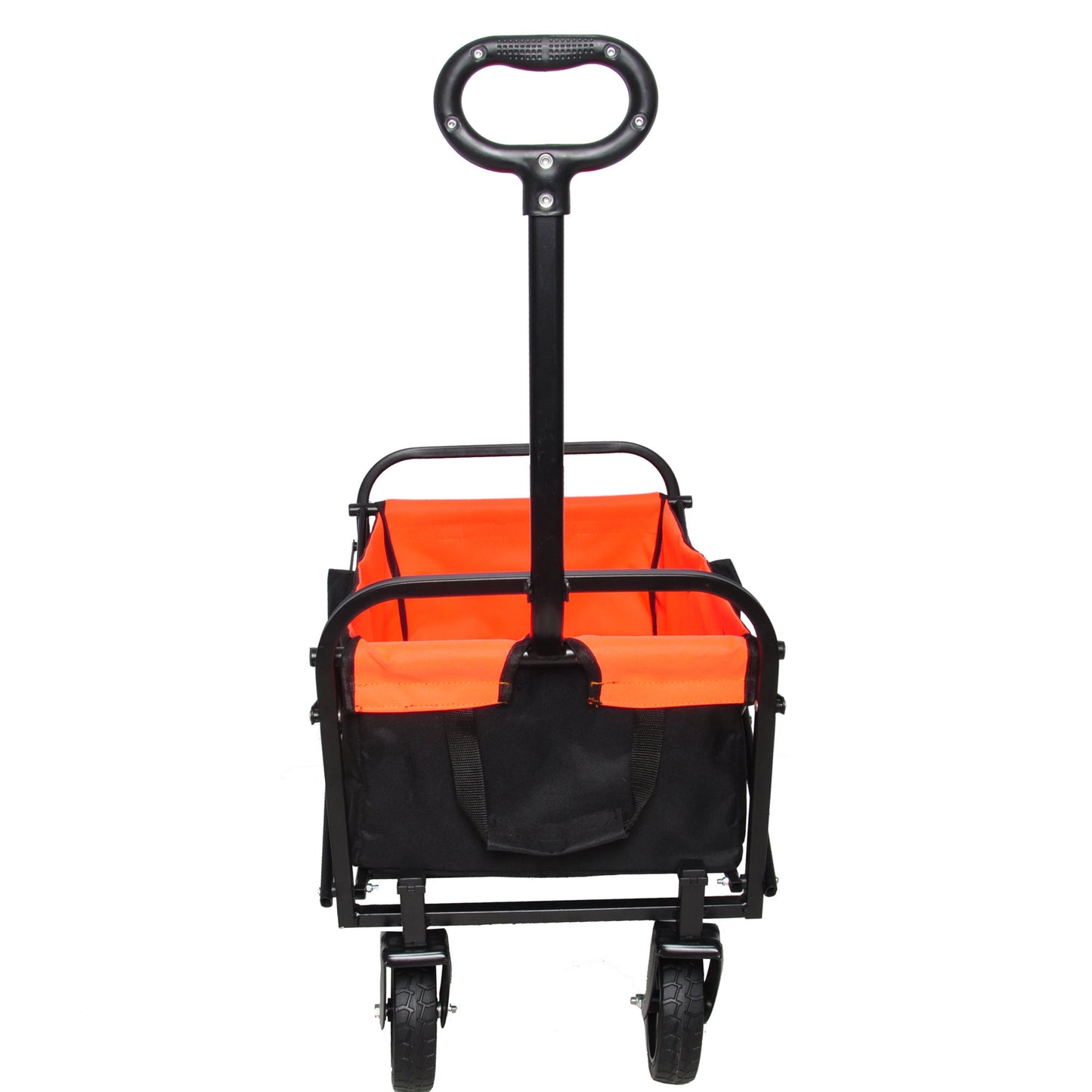 Folding Wagon Garden Shopping Beach Cart (black+yellow)