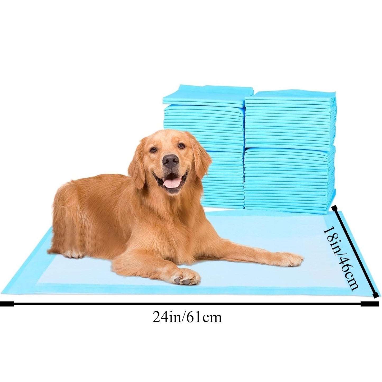 Dog mat, puppy mat, 24 inches x 18 inches, for pet training, thickened Pee mat for dogs, super absorbent dog Pee mat (50 pieces)