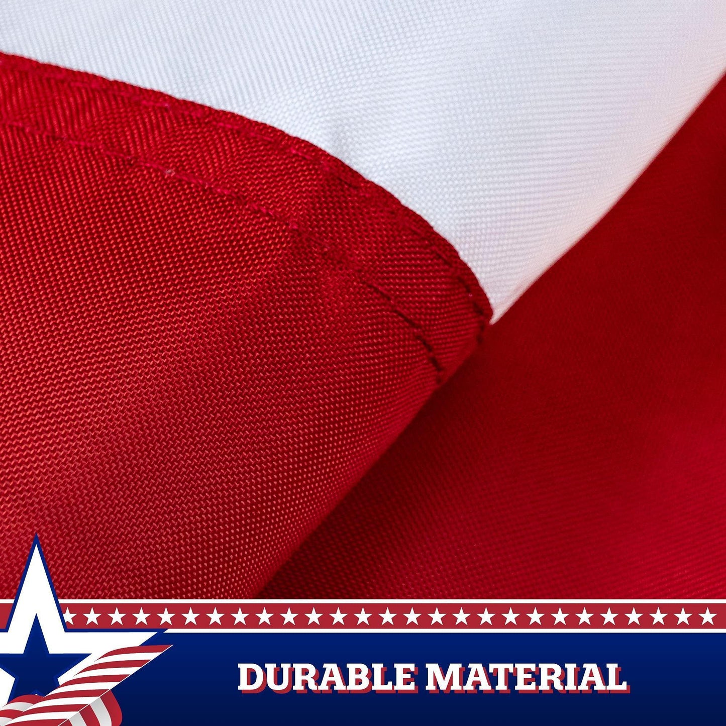 1 Pack USA Pleated Fan Flag 1.5x3 Feet American USA Bunting Decoration Flags PRINTED 150D Patriotic Stars and Stripes with Canvas Header and Brass Grommets