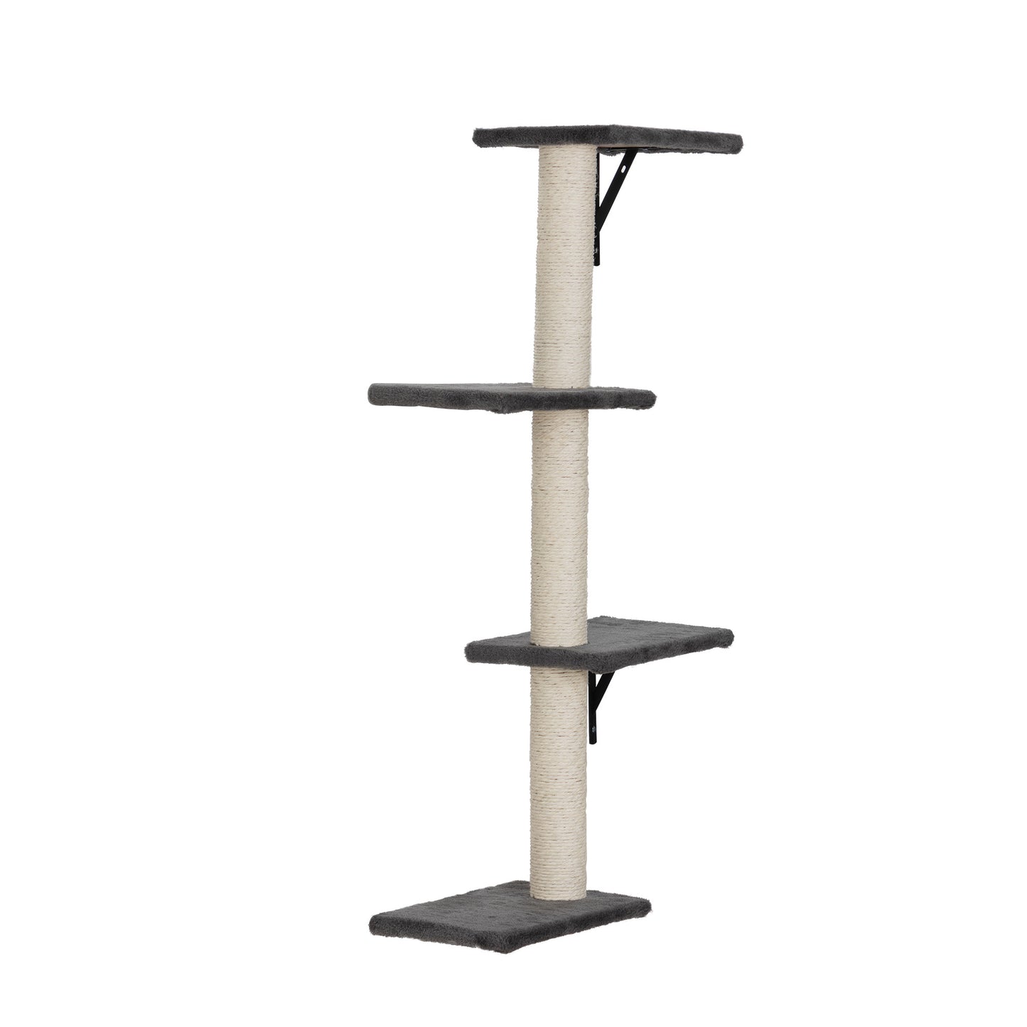 5 Pcs Wall Mounted Cat Climber Set; Floating Cat Shelves and Perches; Cat Activity Tree with Scratching Posts; Modern Cat Furniture