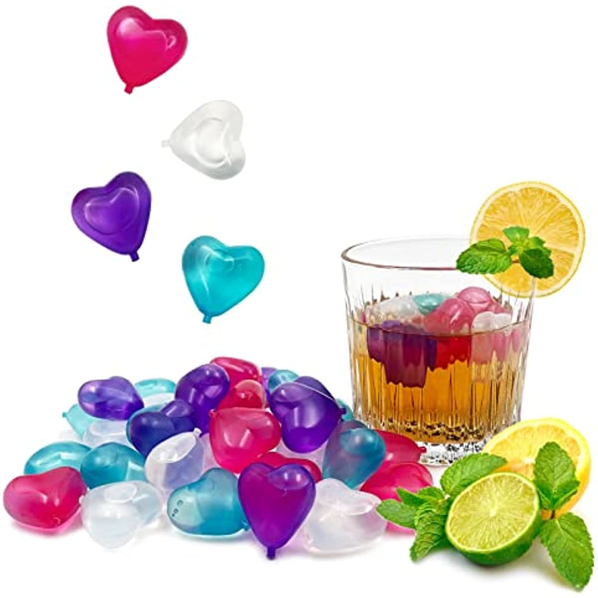 24pcs Reusable Ice Cube; Plastic Ice Cubes; Quick-Freeze Easy-to-Clean Refreezable Fake Ice Cubes For Making Cold Appealing Drinks; Lunch Bags; Coolers