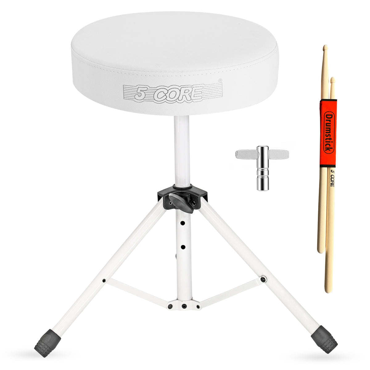 5Core Drum Throne Padded Guitar Stool Height Adjustable Drummer Seat Music Chair for Adults And Kids - DS 01
