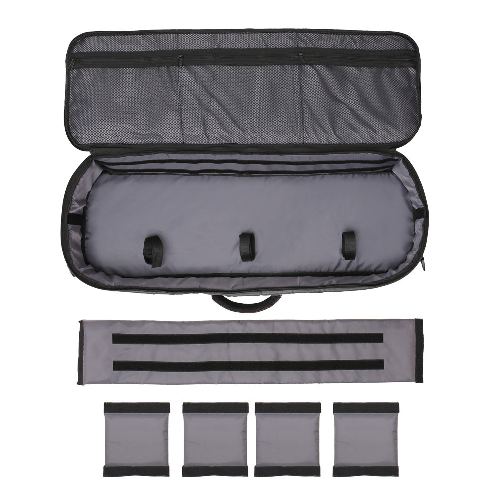 Kylebooker RB03 Fly Fishing Rod & Gear Bag Case; Hold up to 4 Fishing Rods; Heavy-Duty Honeycomb Frame