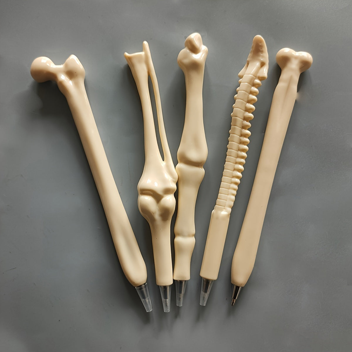 5pcs Creative Novelty Bone Shape Ballpoint Pens Finger Pen Nurse Doctor Pen Stationery Gift Crazy School Student Gift