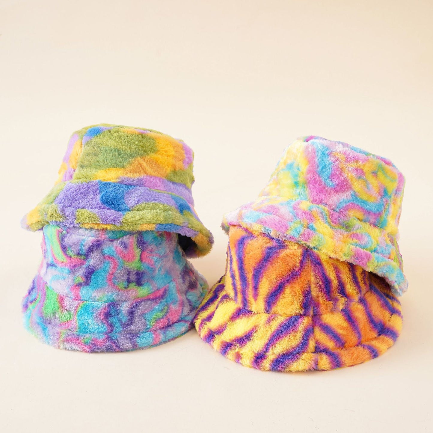 European and American color tie-dye fisherman hat trendy men's and women's autumn and winter Korean version ink painting fashion trendy hat