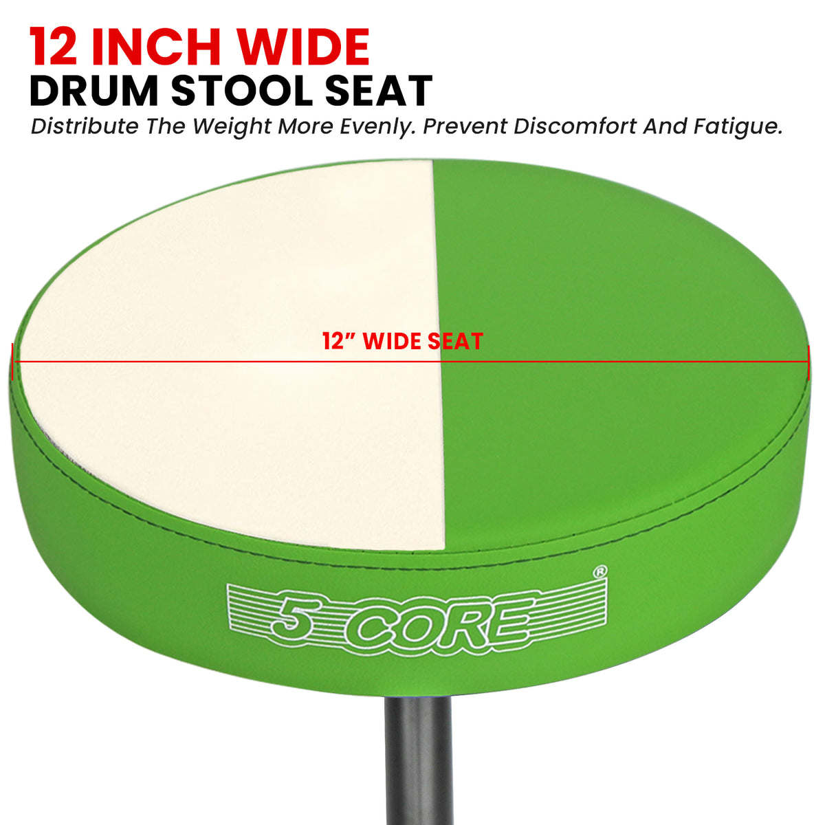 5Core Drum Throne Padded Guitar Stool Height Adjustable Drummer Seat Music Chair for Adults And Kids - DS 01