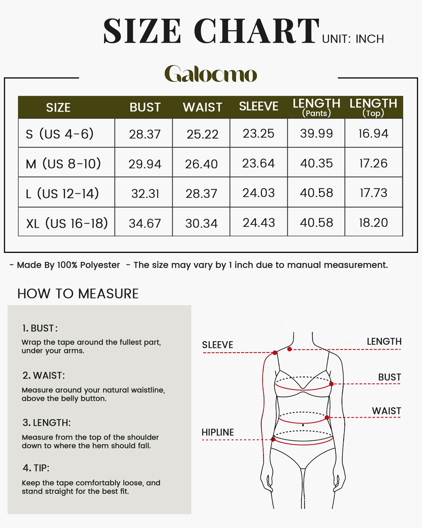 Galocmo 2024 Casual 2 Piece Sets for Women