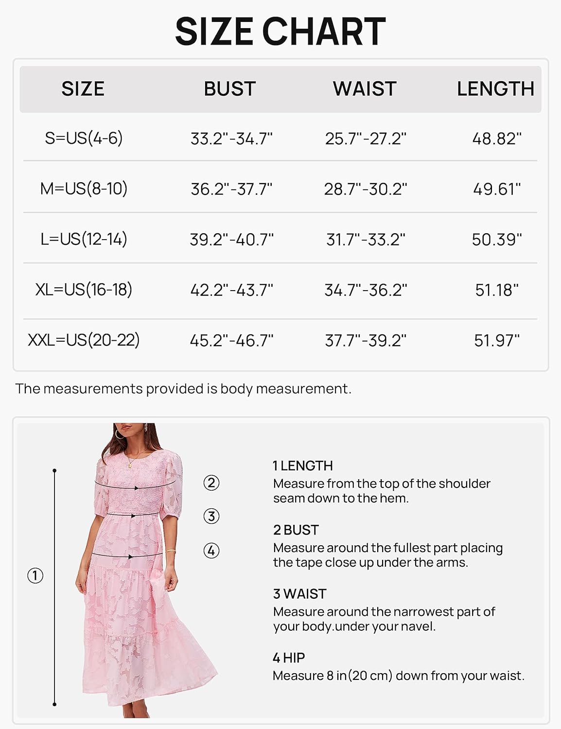MEROKEETY Women's 2023 Summer Puff Sleeve Smocked Floral Dress Crewneck Lace Flowy Tiered Midi Dresses